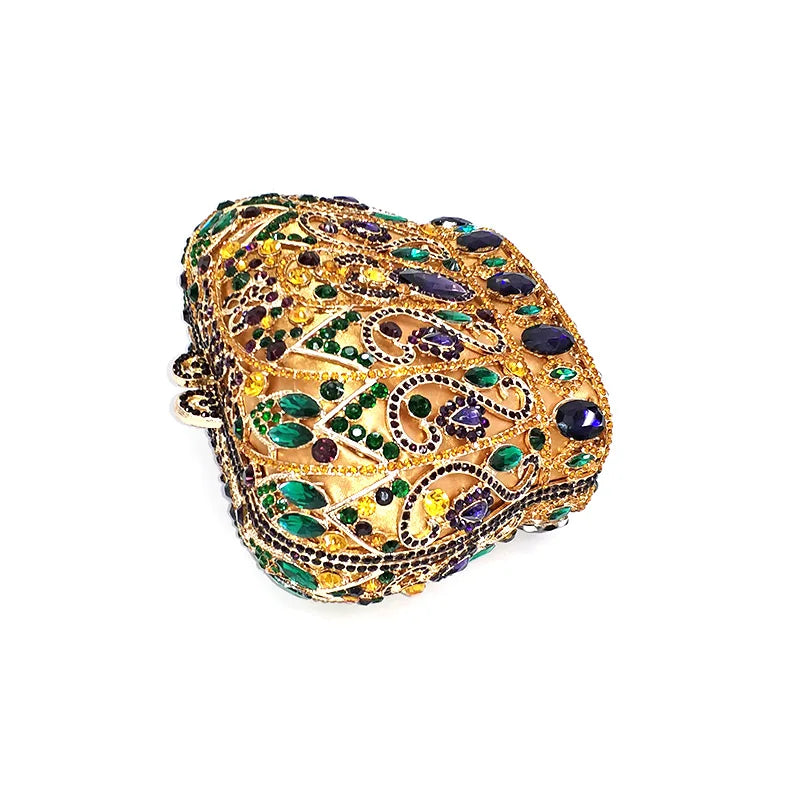 Mulheres festa à noite bolsa diamantes luxo cristal garras elegantes senhoras bolsas festa de casamento nupcial coroa real bolsas saco