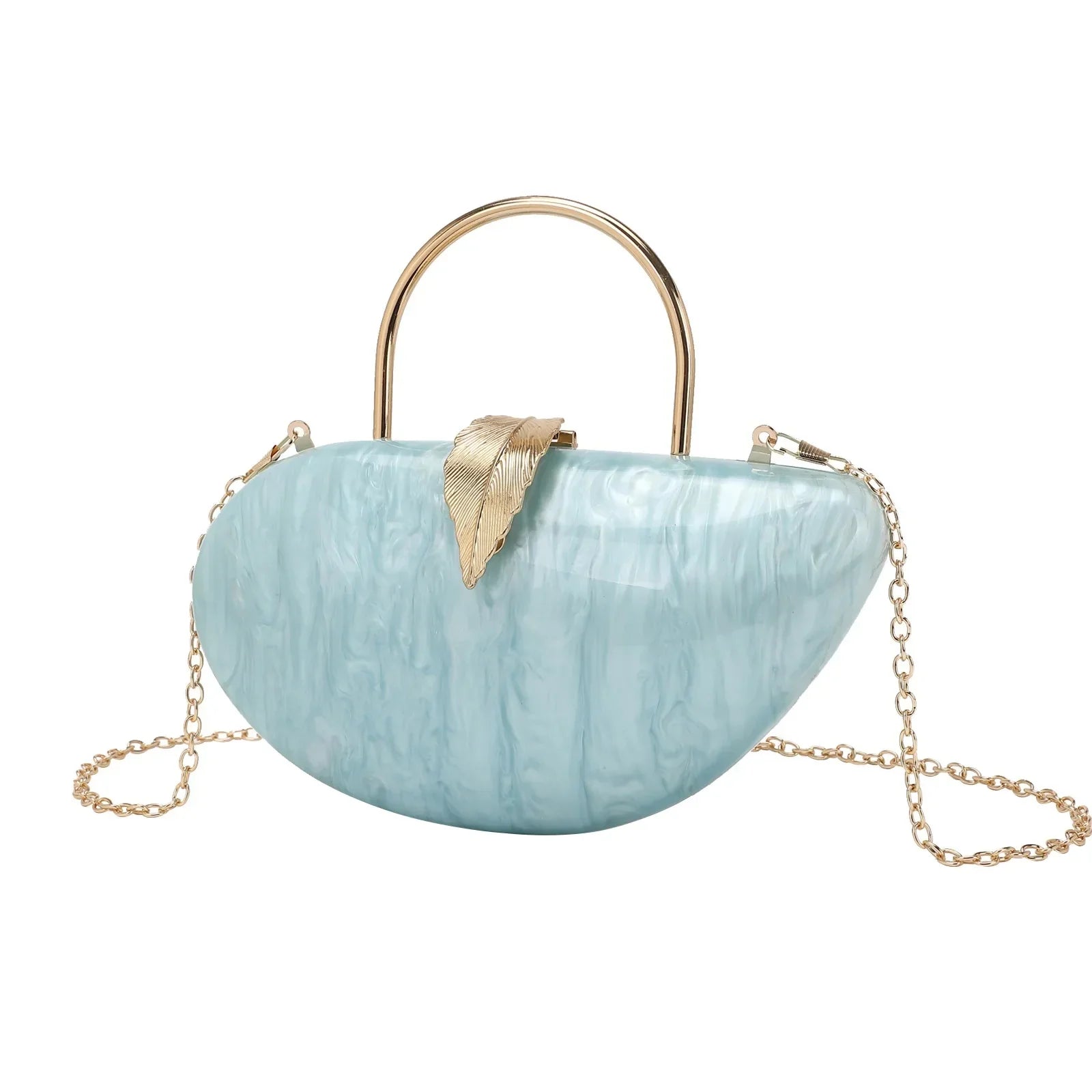 Moda acrílico folha bloqueio saco de embreagem jantar feminino bolsa de ombro elegante acrílico bloqueio fivela versátil saco de noite