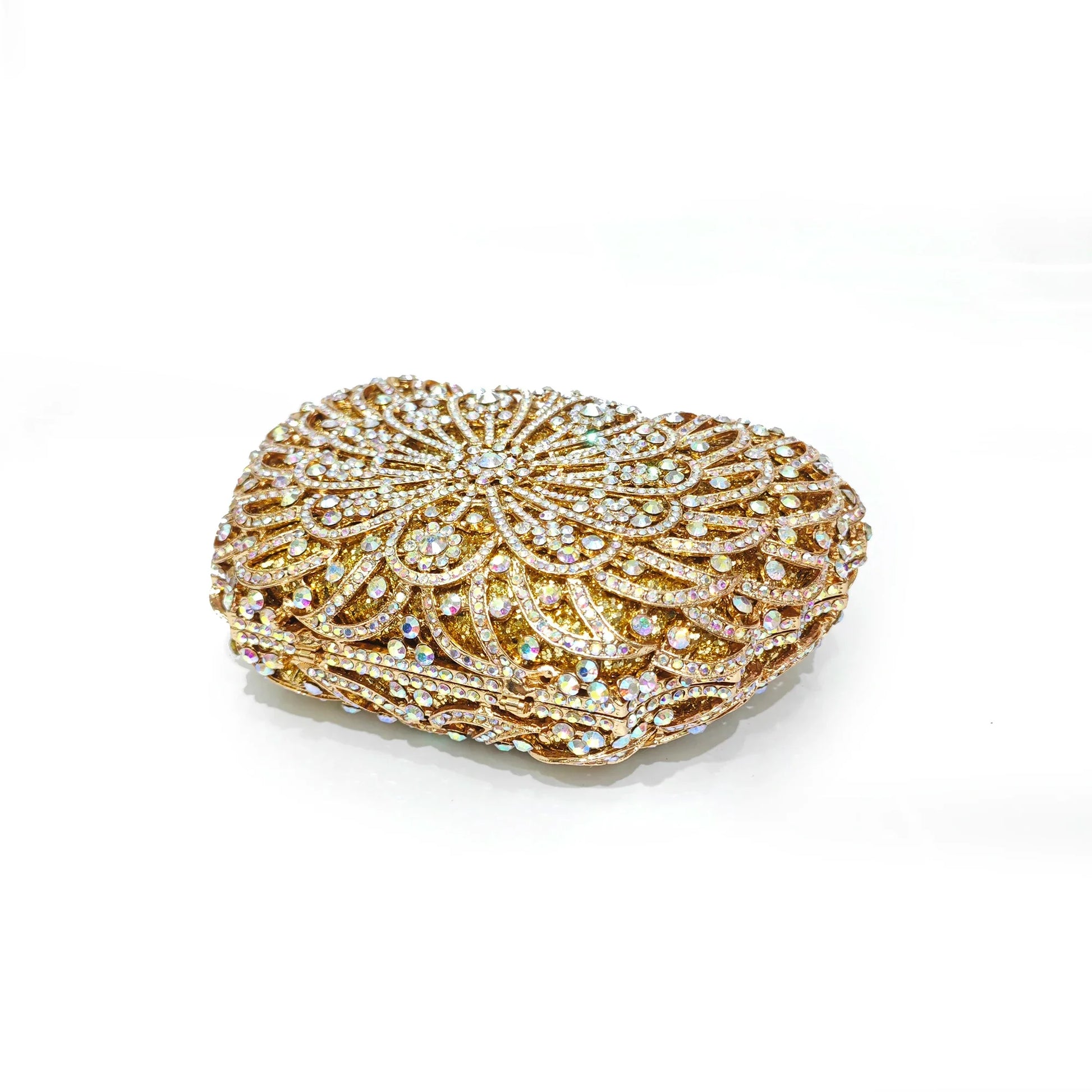 Ab mulheres bolsas de noite ouro metal luxo senhora diamante bolsas bolsa cocktail garras jantar baile cristal embreagem strass