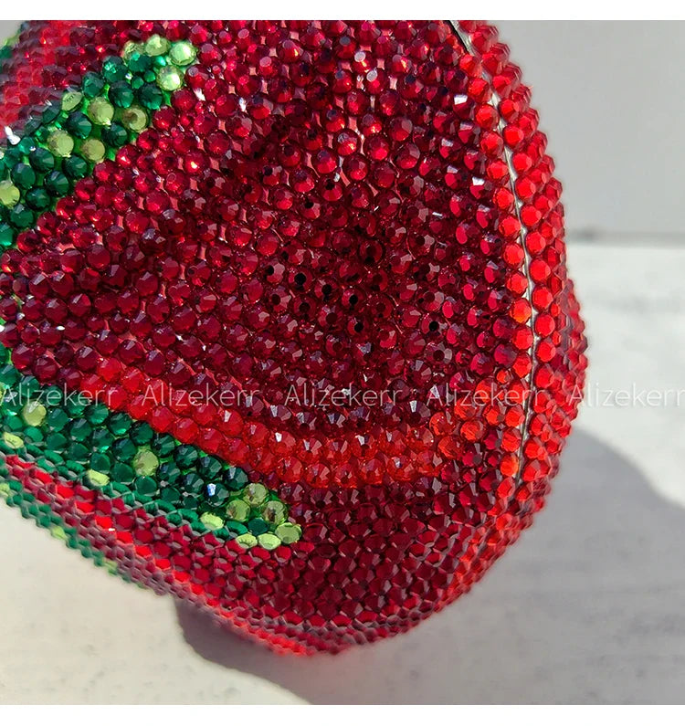 Alizekerr rosa em forma de cristal sacos de noite feminino lindo chique strass flor bolsas embreagem e bolsas festa casamento nupcial