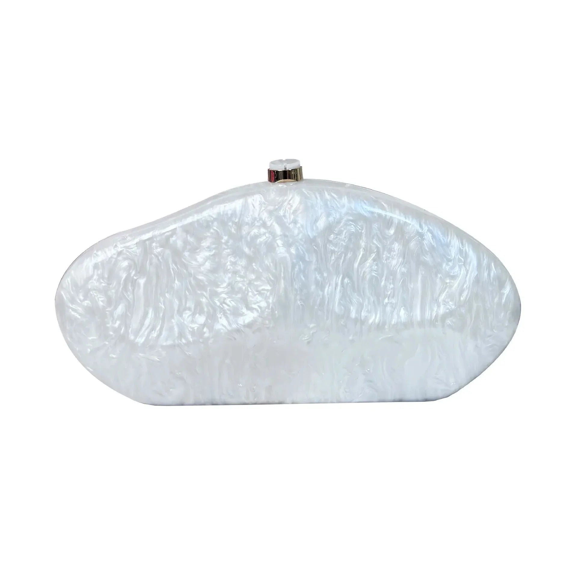 2024 outono nova moda acrílico portátil noite banquete saco de ondulação de água padrão deformado pedra ombro único inclinação cruz