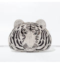 Três-d cabeça de tigre cristal noite sacos de embreagem para festa de casamento metal strass novidade bolsas e bolsas designer de luxo