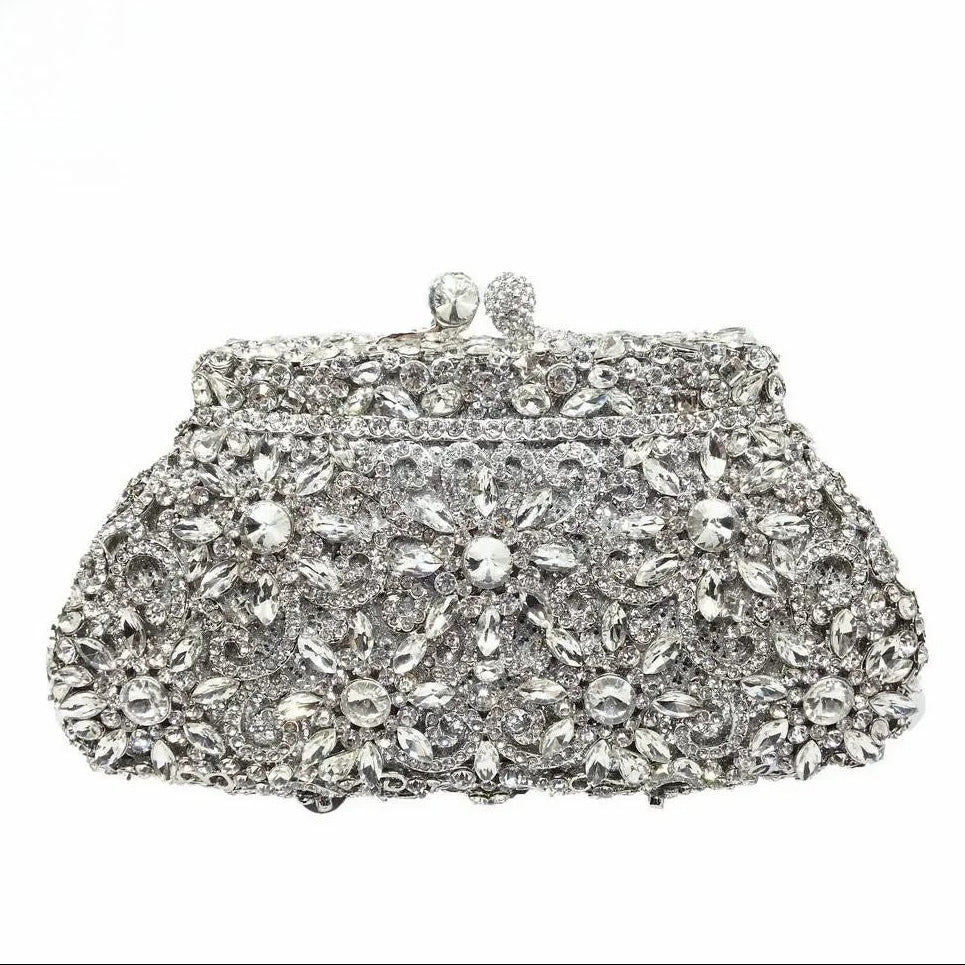 Crystal Floral Crown Clutch
