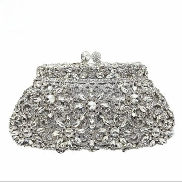Crystal Floral Crown Clutch