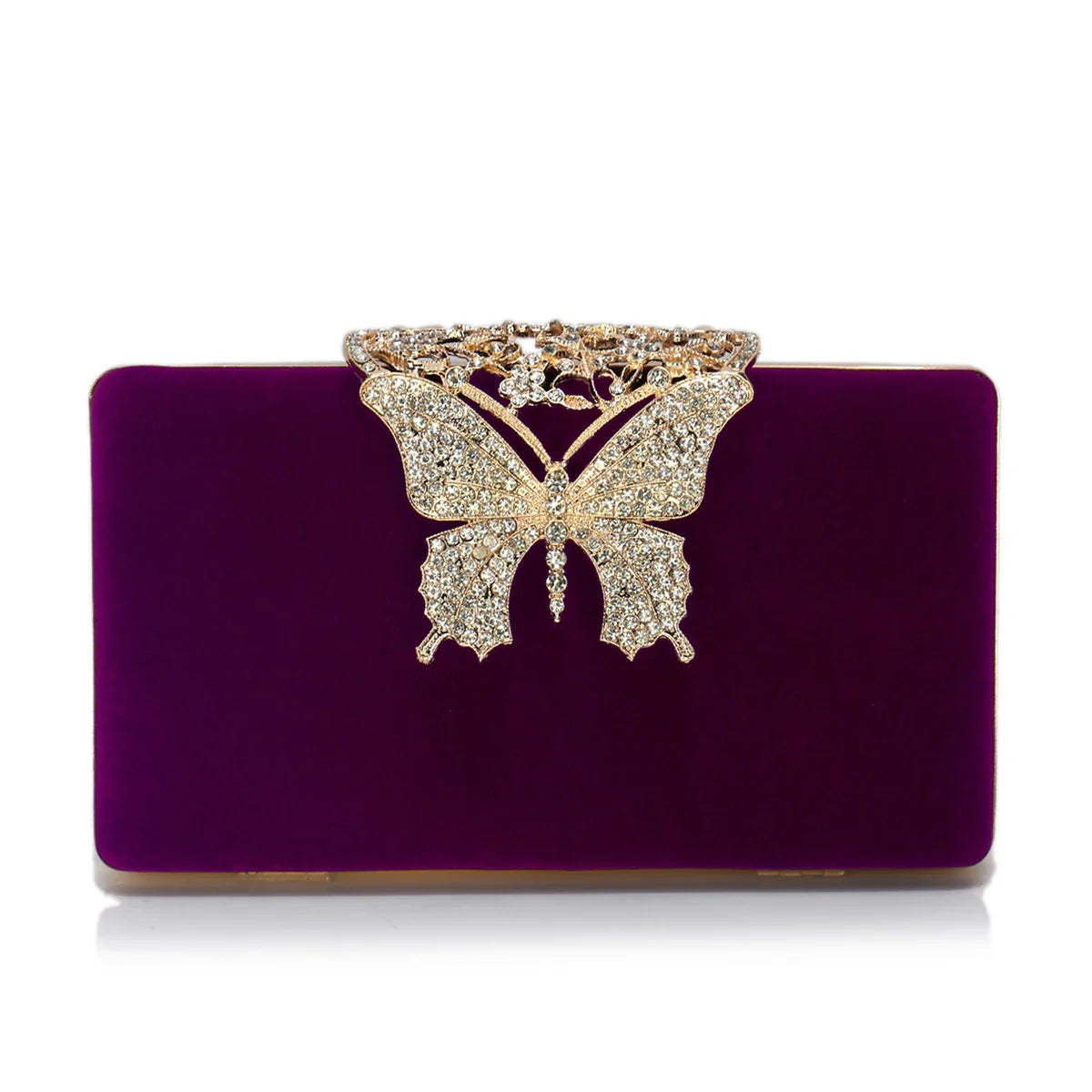 Mulheres sacos de noite borboleta ouro dia embreagem strass ombro corrente festa titular bolsas para moda senhora bolsa