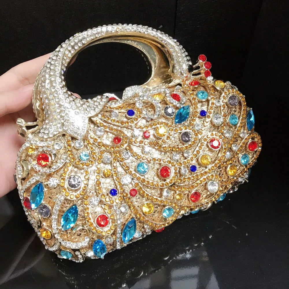 Saco De Jantar De Incorporação De Diamante, Mais Recente Estilo Phoenix, Bolsa De Noite De Luxo, Festa De Casamento