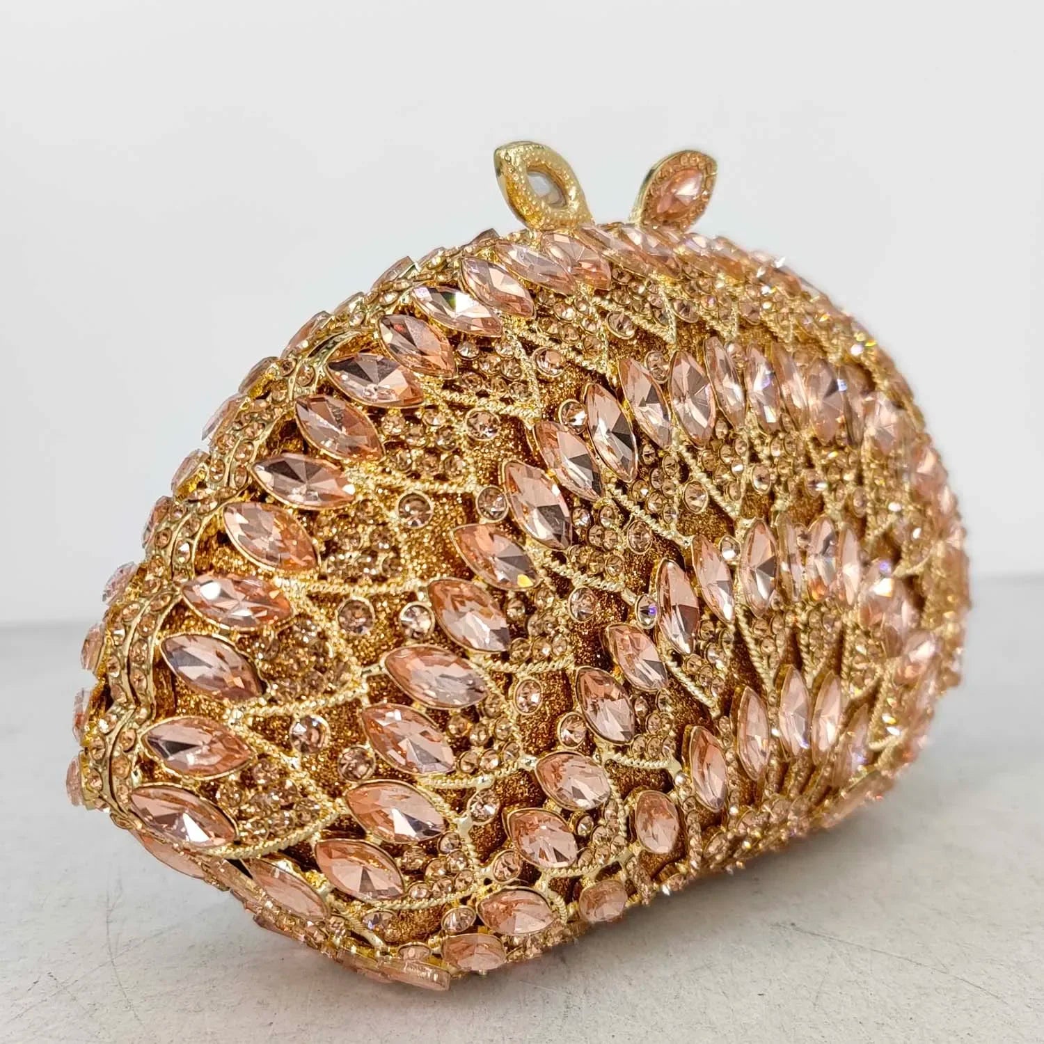 Boutique de fgg feminino rosegold cristal noite saco embreagem casamento formal jantar bolsas bolsas nupcial diamante minaudiere saco