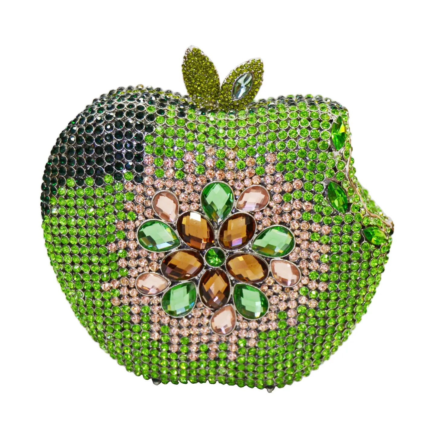 KHNMEET-Maçã Rosa Bolsa Noite para Mulheres, Diamante De Cristal, Embreagem De Festa, Saco De Luxo De Casamento, Moda De Frutas, Bolsa Das Senhoras, SC146