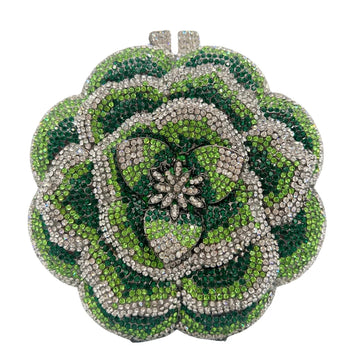 Alta qualidade presente do dia das mães 3d flor rosa strass diamante saco meninas e mulher saco de noite de casamento