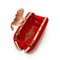 Retro preto saco de noite feminino elegante formal festa de casamento bolsas vintage veludo embreagem com pavão cristal vermelho bolsas