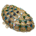 Boutique de fgg luz azul cristal sacos de embreagem para mulheres pavão noite bolsa nupcial casamento strass minaudiere bolsas saco