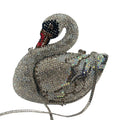 Sacos de noite de cristal em forma de cisne diamante espumante bolsas de embreagem strass bolsas de metal duro saco de festa de casamento