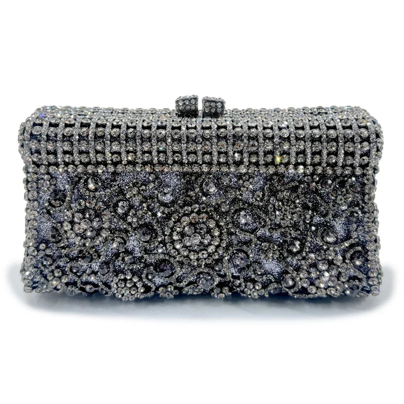 Bolsa feminina feita à mão de cristal, bolsa de mão para noite, vintage, banquete, festa de casamento, designer, elegante, vestido, presente