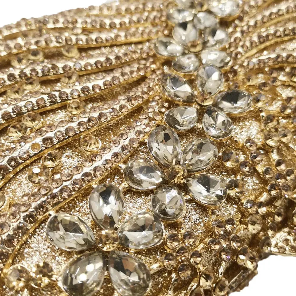 Boutique de fgg artesanal flor strass bolsas de embreagem para mulheres bolsas de noite, sacos de embreagem de cristal brilhante para festa de formatura