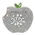 KHNMEET-Maçã Rosa Bolsa Noite para Mulheres, Diamante De Cristal, Embreagem De Festa, Saco De Luxo De Casamento, Moda De Frutas, Bolsa Das Senhoras, SC146