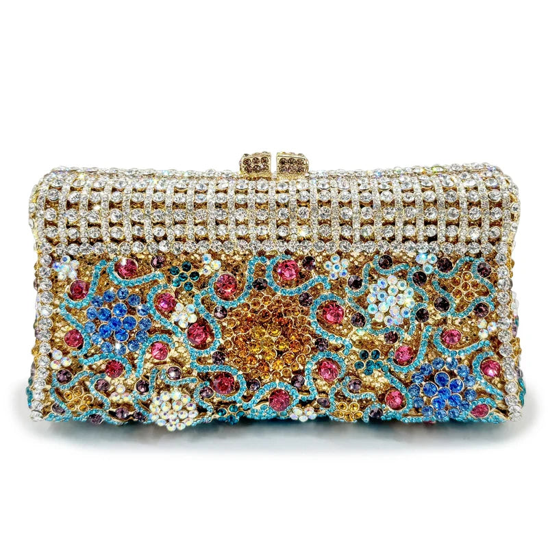 Bolsa feminina feita à mão de cristal, bolsa de mão para noite, vintage, banquete, festa de casamento, designer, elegante, vestido, presente