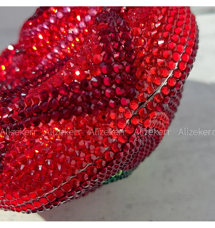 Alizekerr rosa em forma de cristal sacos de noite feminino lindo chique strass flor bolsas embreagem e bolsas festa casamento nupcial