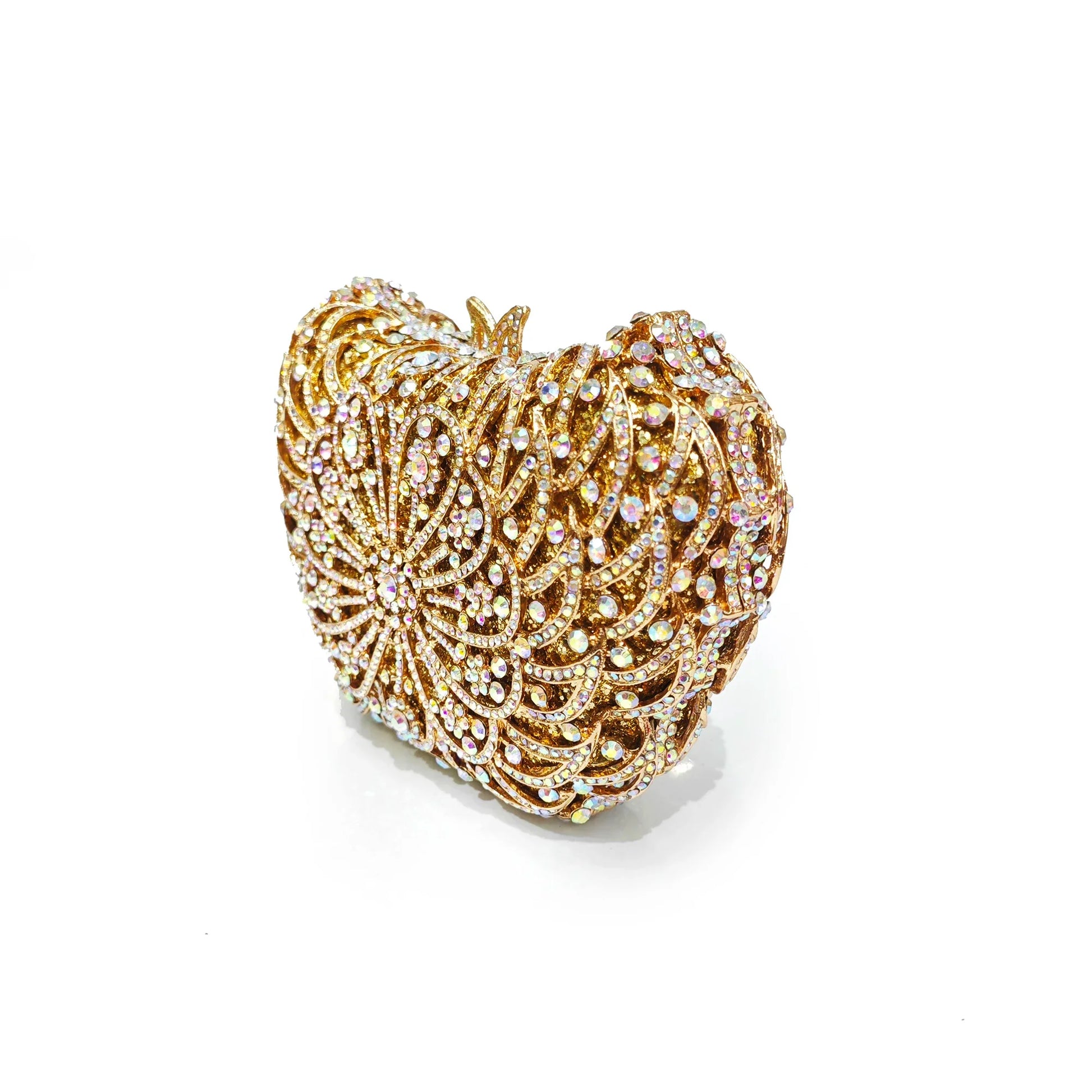 Ab mulheres bolsas de noite ouro metal luxo senhora diamante bolsas bolsa cocktail garras jantar baile cristal embreagem strass