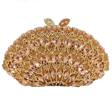 Boutique de fgg feminino rosegold cristal noite saco embreagem casamento formal jantar bolsas bolsas nupcial diamante minaudiere saco