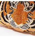 Três-d cabeça de tigre cristal noite sacos de embreagem para festa de casamento metal strass novidade bolsas e bolsas designer de luxo