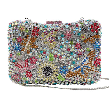 Xiyuan marca de luxo designer cristais sacos noite moda feminina diamantes bolsa festa casamento flor garras nupciais