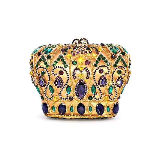 Mulheres festa à noite bolsa diamantes luxo cristal garras elegantes senhoras bolsas festa de casamento nupcial coroa real bolsas saco