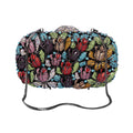 Luxo oco para fora das mulheres flor sacos de noite cristal embreagem casamento pedra bolsa e bolsa festa nupcial jantar minaudiere saco