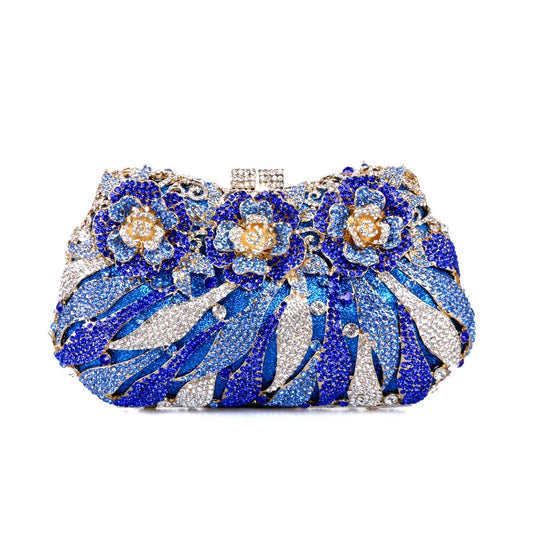 Lady of the Night Crystal Metal Clutch