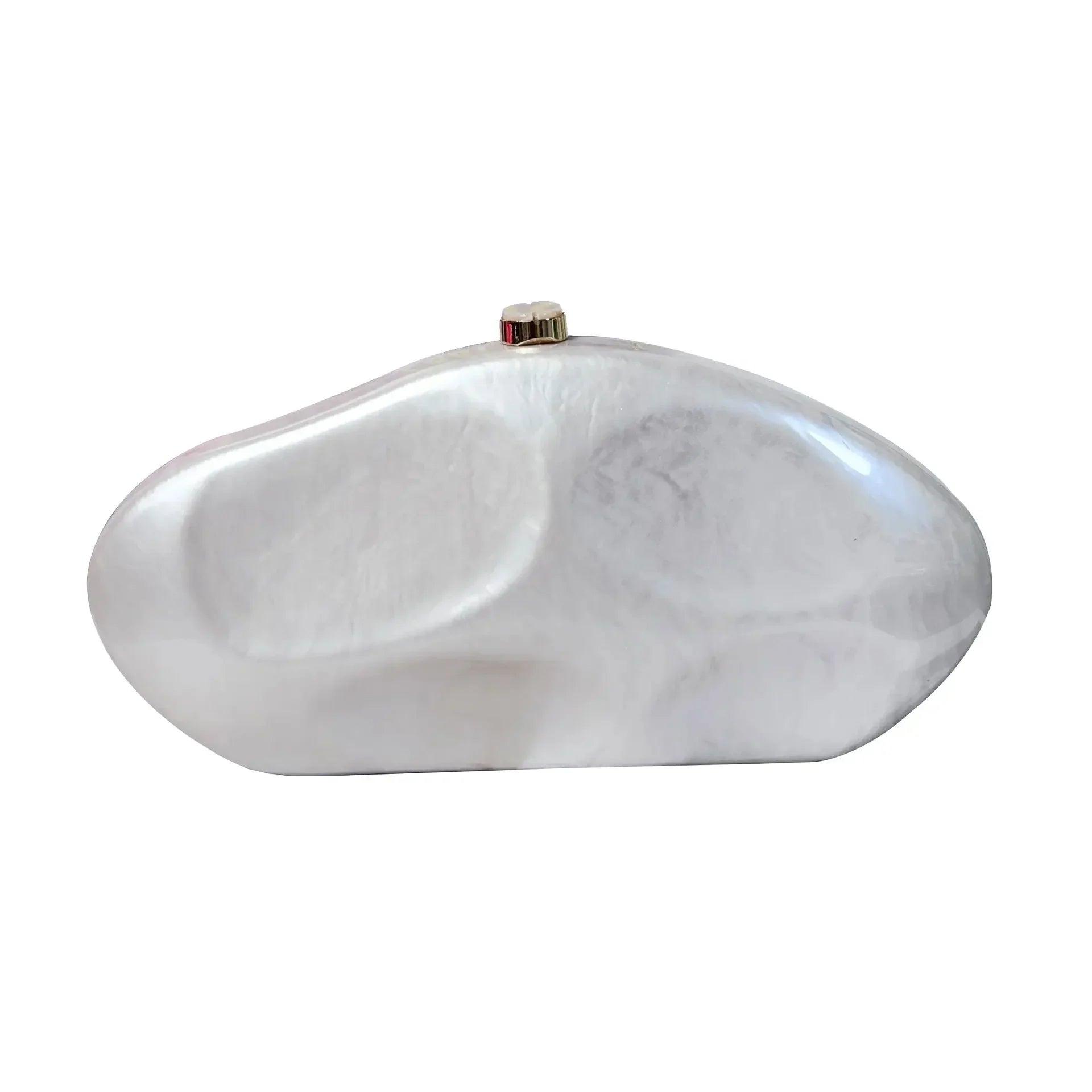 2024 outono nova moda acrílico portátil noite banquete saco de ondulação de água padrão deformado pedra ombro único inclinação cruz