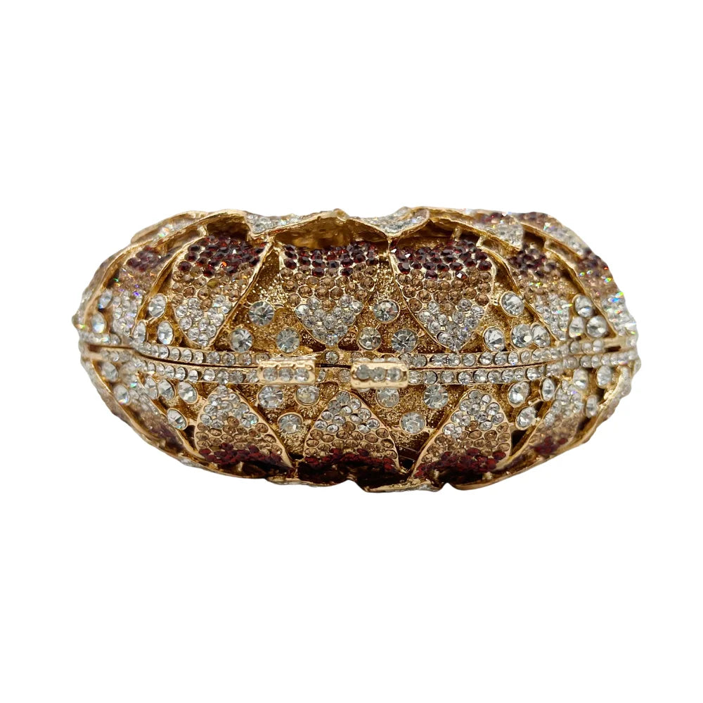 Bolsa de noite de casamento feminina de cristal brilhante em forma de girassol de luxo mais vendida.