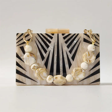 Mármore nu preto listrado acrílico bolsa feminina ombro noite garras saco festa de casamento designer senhora aleta bolsa caixa