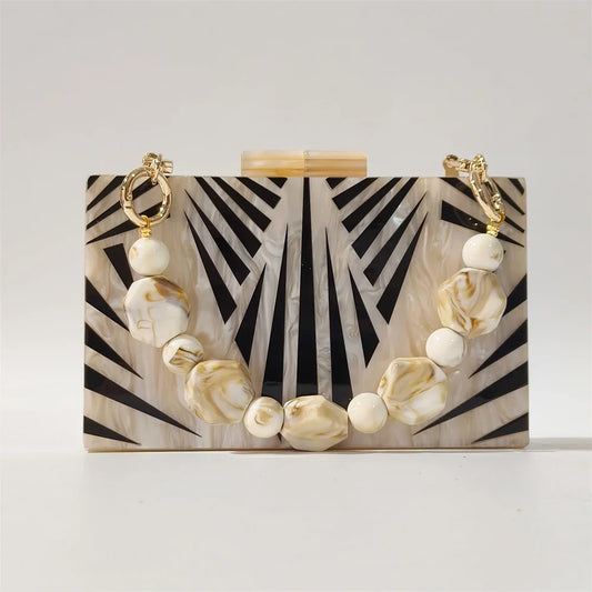 Mármore nu preto listrado acrílico bolsa feminina ombro noite garras saco festa de casamento designer senhora aleta bolsa caixa