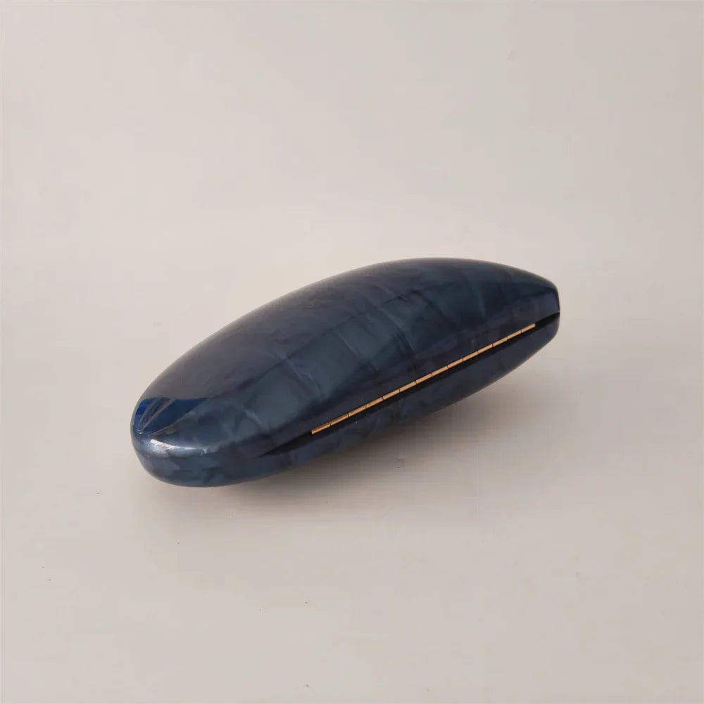 Pérola Azul Escuro Shell Acrílico Caixa Bolsa de Embreagem para Mulheres, Bolsa De Noite, Bolsa Crossbody, Cadeia De Ombro Bolsas, Festa De Casamento, Senhora