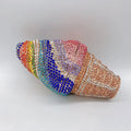 Nova chegada sorvete embreagens mulher colorido cristal bolsa aniversário baile de formatura diamante bolsa casamento festa de noiva presente saco noite