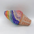 Nova chegada sorvete embreagens mulher colorido cristal bolsa aniversário baile de formatura diamante bolsa casamento festa de noiva presente saco noite