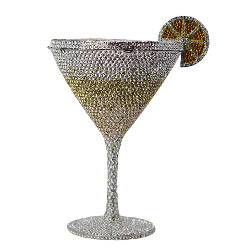 Martin cocktail copo diamante saco de noite nova chegada cristal nupcial bolsa jantar garras feminino bolsa cristal strass sacos