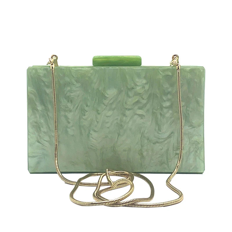 Bolsa crossbody acrílica para mulheres, bolsas de luxo, bolsa de moedas, verde puro, bolsa de ombro fofa, marca de moda, nova, 2022