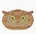 Bolsa de mão de noite em formato de coruja, multicolorida, grande, strass, bolsa de festa feminina, bolsa de baile, mini minaudiere