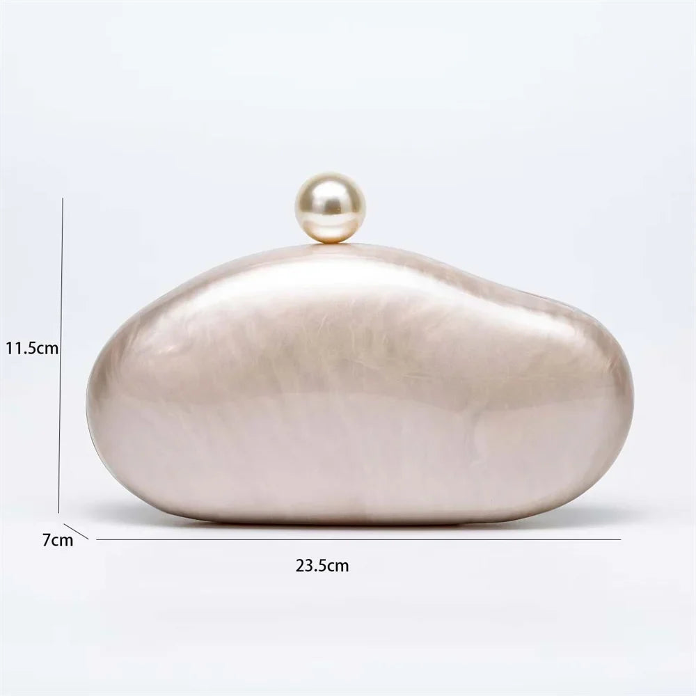 Nova pérola mármore vermelho verde marrom preto acrílico caixa embreagens sacos de noite feminino luxo designer bolsas nupcial festa casamento sacos