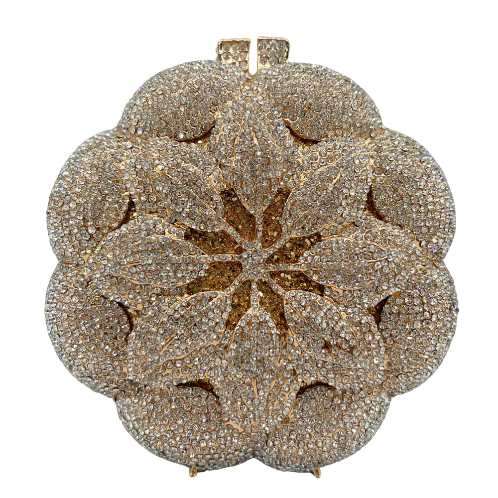 Alta qualidade presente do dia das mães 3d flor rosa strass diamante saco meninas e mulher saco de noite de casamento