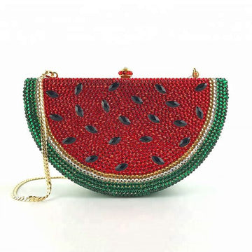 Fruit Watermelon Metal Clutch