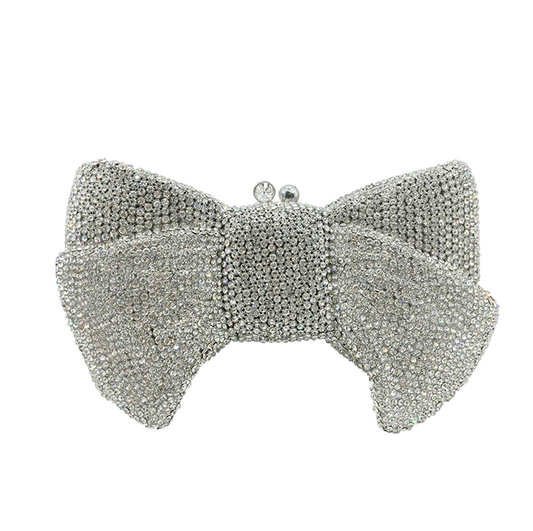 Crystal Bow Clutch Bag