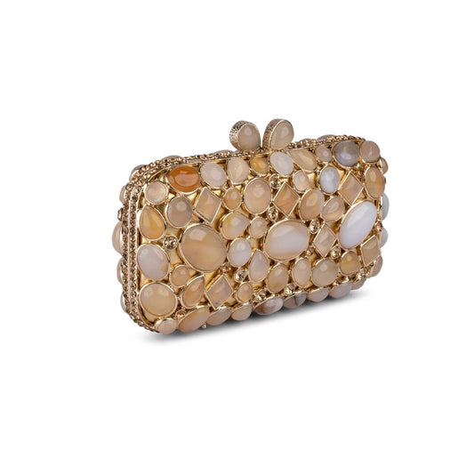 Tabatha Light Beige Clutch
