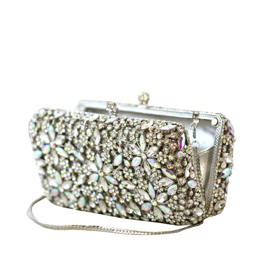 Sparkling Crystal Metal Clutch